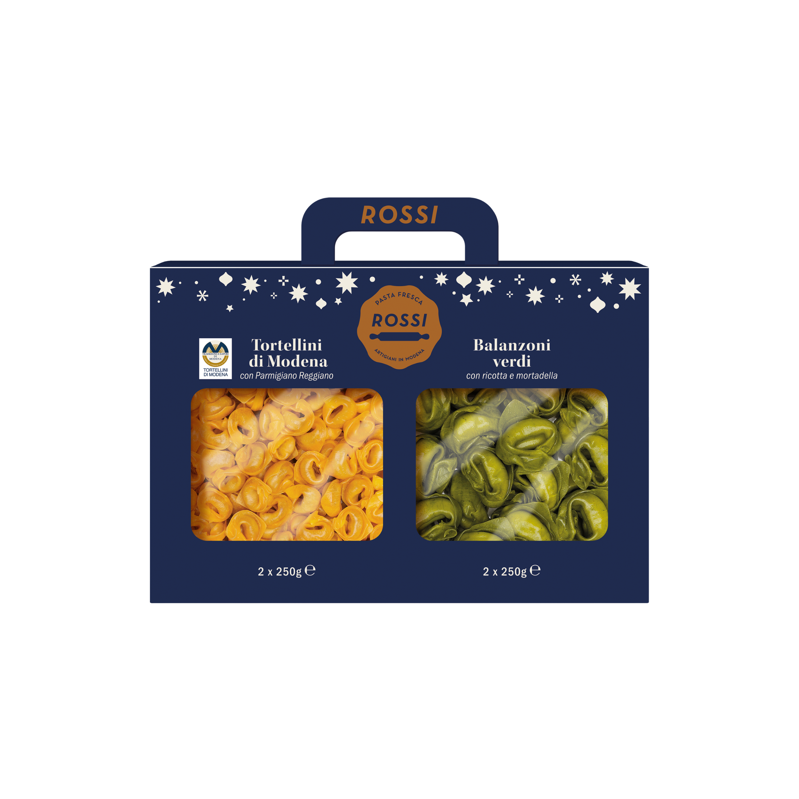 Bento box with Modena tortellini and green Balanzoni